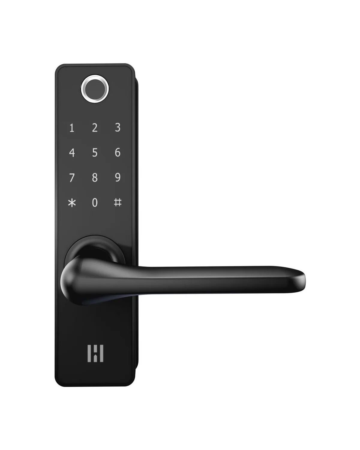 Heimgard Smart Fingerprint digital lås i sort med fingeravtrykksleser og tastatur